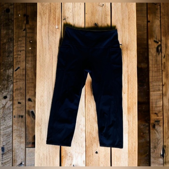 RBX Leggings Capri 3/4 Length Black High Waisted Pockets - Picture 6 of 16